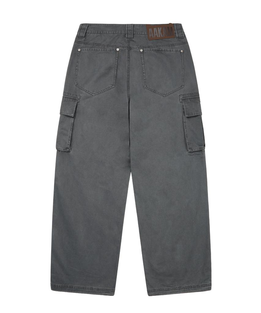 AAKAM Oblique Zippered Cargo Pants (Dark Gray)