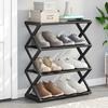 4-Tier X-Type Shoe Storage Rack, Dorm Rooms Multifunctional X-shaped Dust-proof Storage Rack for Entryways Hallways Bedrooms