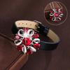Elegant Multicolor Zirconia Flower & Water Drop Women's Copper Bracelet