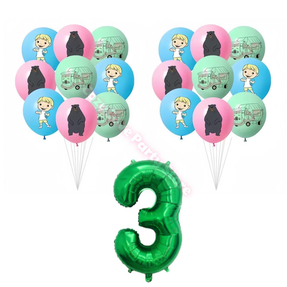Hank Trash Truck Birthday Party Supplies Plate Cup Backdrop Balloons Cake Topper Gift Bag For Kids Favors Birthday Decoration