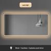 European-Style LED Square Bathroom Mirror with Touchscreen, Anti-Fog, Bluetooth, and Induction Features