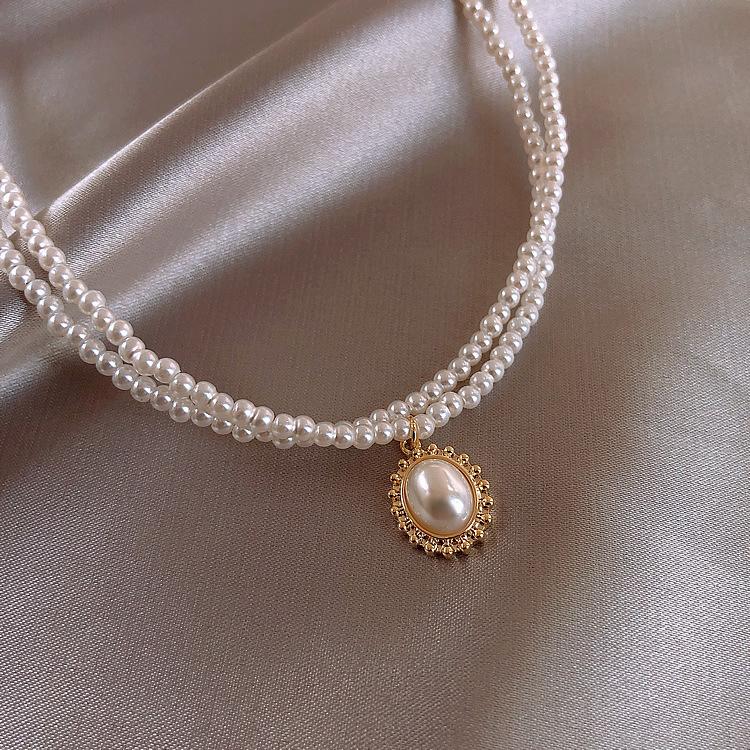 Versatile High-end Sense, Pearl Simple Temperament Necklace Niche Cold Wind Collar Collarbone Chain Female