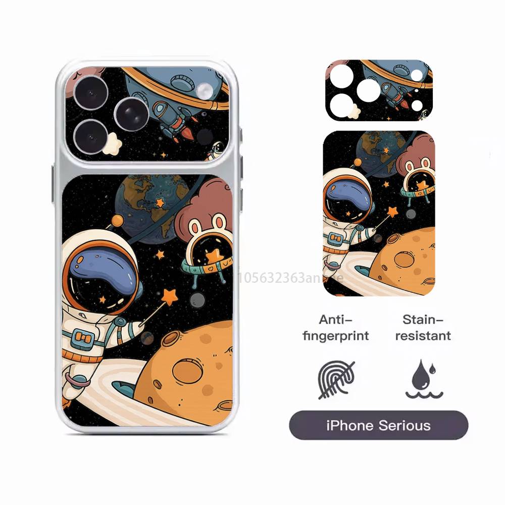 

Astronaut Cute Kid Protective Sticker for iPhone 17 Pro 17 ProMax Full Body Back Cover Decal Skin iPhone17promax