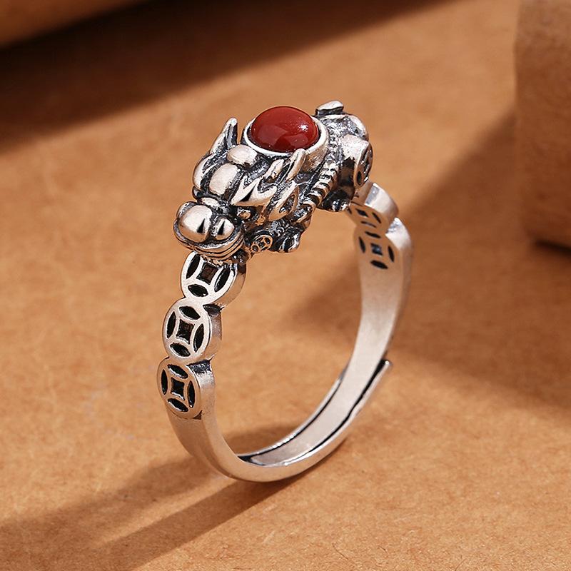 

New 925 Sterling Silver Vintage Animal Ring Adjustable Simplicity Fashion Exquisite for Women Girlfriend Jewelry Wedding Gifts resizable