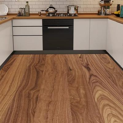 Tapis de Cuisine Moderne Simple Grain de Bois Imperméable Résistant à l'Huile Anti-Taches Tapis de Sol PVC Facile d'Entretien Tapis de Balcon Alfombra