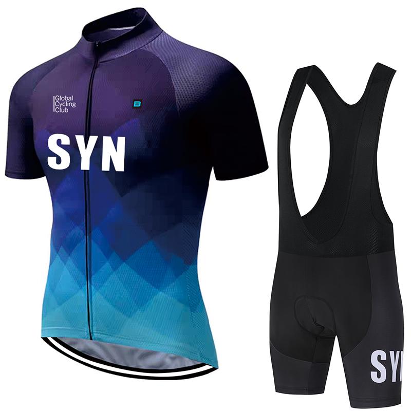 2026 SYN New Men's Cycling Jersey Set, Summer Sponge Seat Cushion, Cycling Bib, Road Bike, Bicycle Top, Bicycle Sports Shirt Set