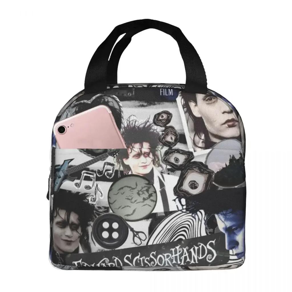 Edward Scissorhands Insulated Lunch Bag for Women Children Leakproof Food Boxes Thermal Lunch Box Tote