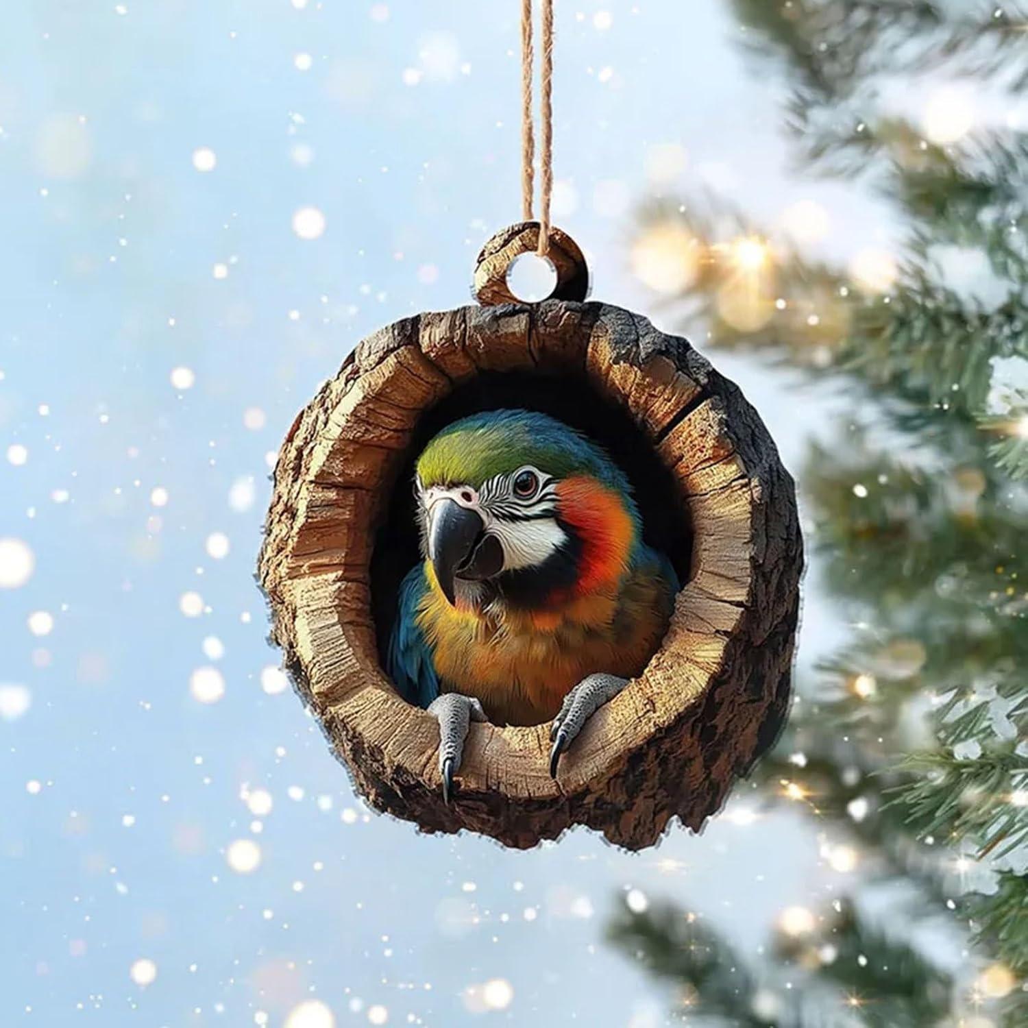 

2025 Рождественские украшения в виде животных, акриловые украшения в виде животных для рождественской елки 2D Лесные рождественские украшения в виде енота, совы, кролика one size фиолетовый