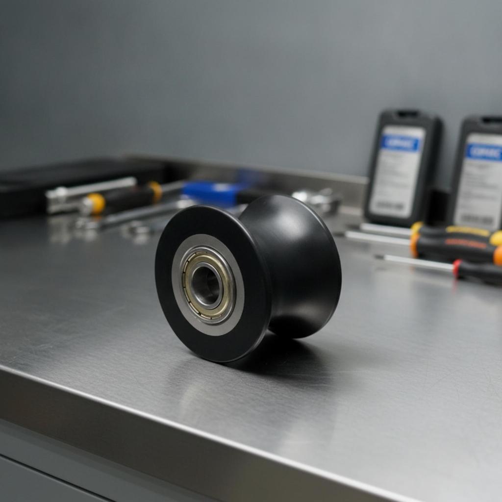 Aluminum Pulley Wheel 70 Mm Grooved Roller Elliptical Bearing