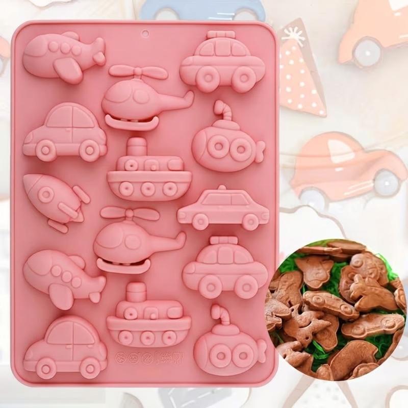 Silicone Candy Molds Shaped As Cars Planes And Other Vehicles Chocolate Molds Cake Decorations For Diy Baking Molds