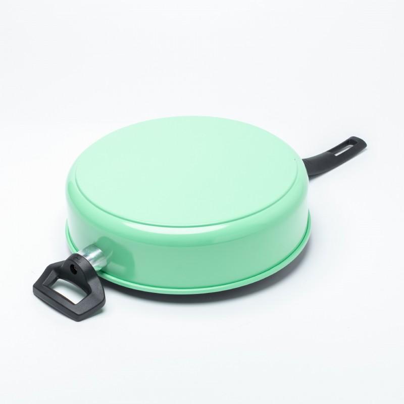 26cm Cast Iron Nonstick Frying Pan With Glass Lid Gas Induction Stove Home Kitchen Use