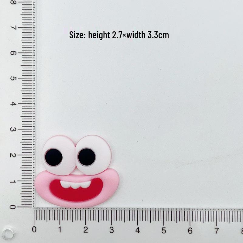 Medium Cartoon Sausage Lips Eye Patches & DIY Storage Box for Hair Accessories, Phone Case, Crocs Decorations
