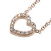 TIFFANY&Co. Metro Heart Necklace K18 Pink Gold/diamond 2g Women Used