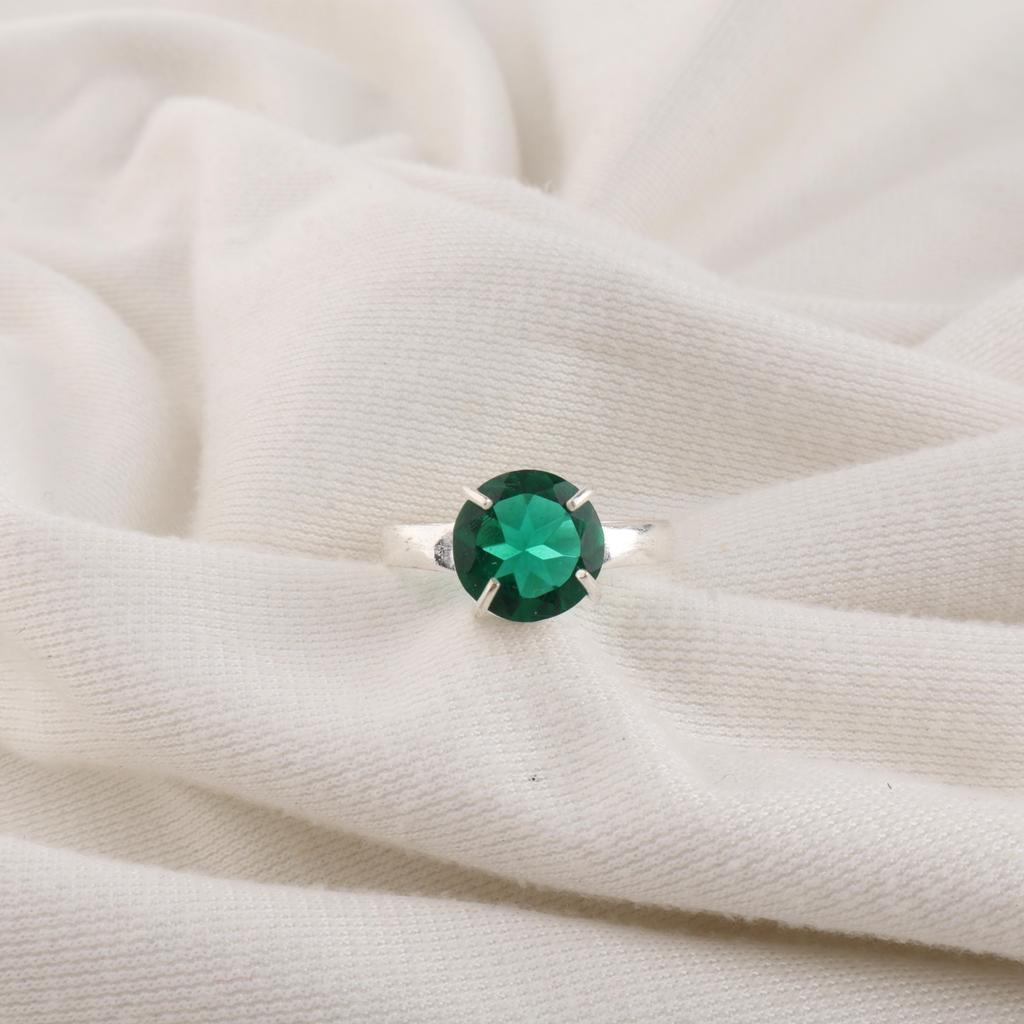Chrome Diopside Gemstone 925 Sterling Silver Statement Ring For Wedding Gift RR-72-9