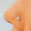 3PC Stainless Steel Flower Nose Piercing Stud Set L Shape Pink Nose Ring Studs Pack Indian Nose Jewelry Bulk Piercing Nariz Lote