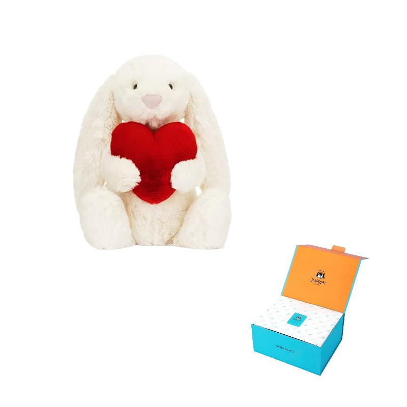 JELLYCAT Valentinstag Bonnie Hase Rotes Herz Puppe Plüschtier 18/31cm Höhe