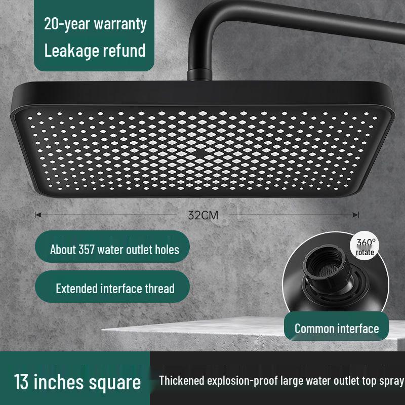 

13-дюймовая очень большая лейка для тропического душа для использования в отеле - Высокий напор воды