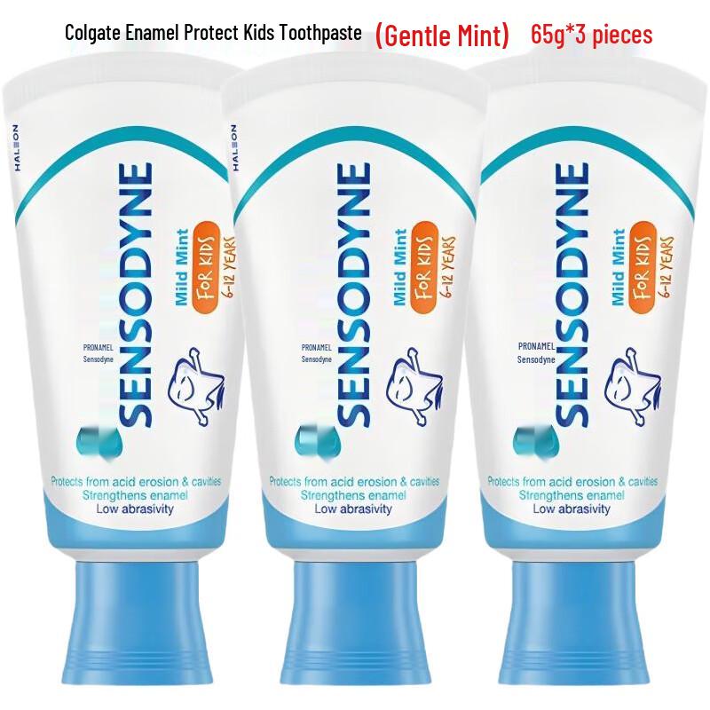 Sensodyne Enamel Health Kids Toothpaste - Mild Mint (3x65g Family Pack)