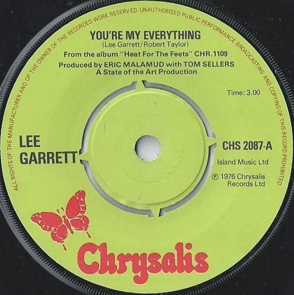 

7inch Record LEE GARRETT Youre My Everything CHS087 Chrysalis 1976 UK SoulFunk Used