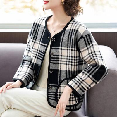 Baolianduo Mom's Elegant Solid Short Jacket