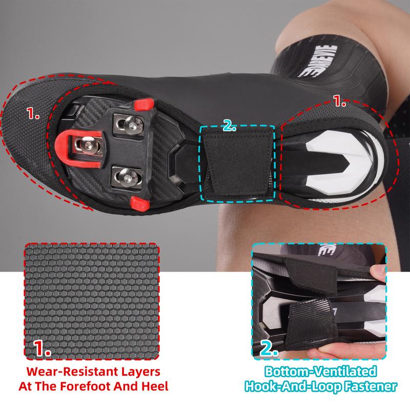 DAREVIE Cycling Overshoes AERO High Speed Quick Dry Cycling Shoes Covers Anti Slip Light Soft Moisture Wicking Shoe Protector