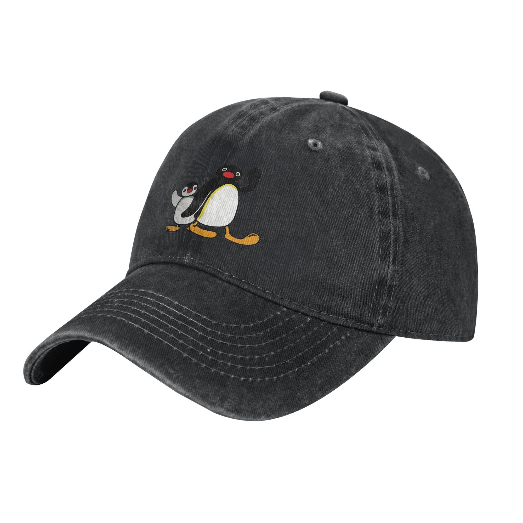

Noot Noot Pingu Baseball Caps Vintage Distressed Denim Penguin Cartoon Snapback Cap Men Women Outdoor Unstructured Soft Caps Hat One Size