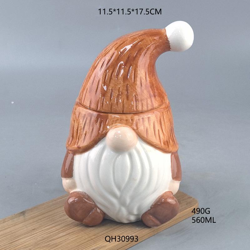 

Christmas Gifts Christmas Goblin Husband Ceramic Jar Tabletop Ornaments Santa Claus Holiday Ornaments