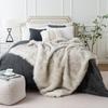 Luxury Fox Fur Throw Blanket Winter Warm Fluffy Soft Blankets Bedspread On the Bed Faux Fur Blanket Plaid Throw for Sofa Towel
