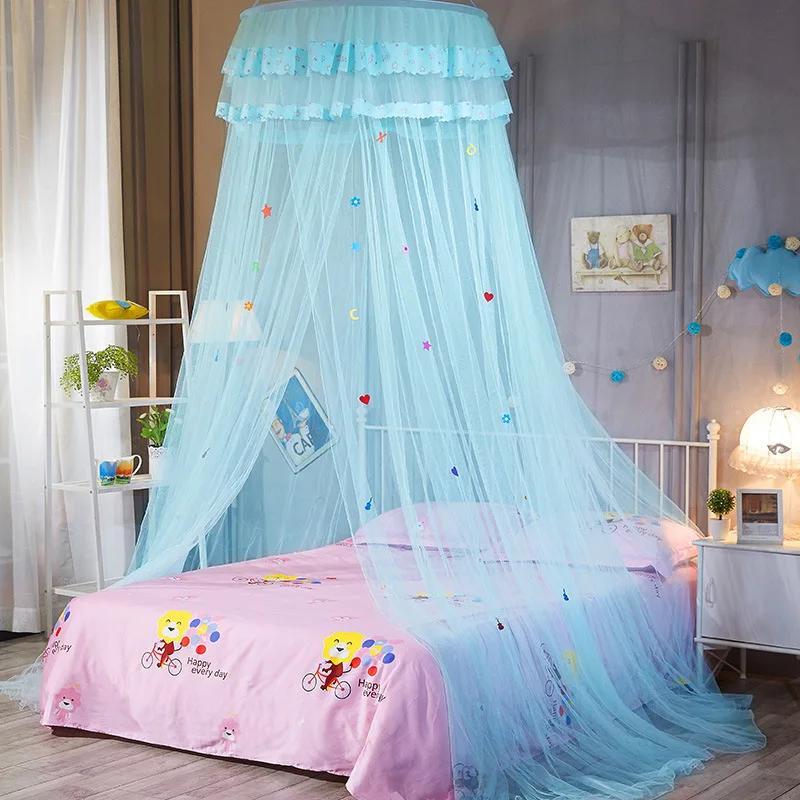 1/2/4PCS Cartoon Dome Hanging Mosquito Net Encryption Heightened Ceiling Lace Lace Princess Dome Court Floor Mosquito Nets