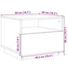 LED Coffee Table in Concrete Grey 50 x 49 x 40 cm