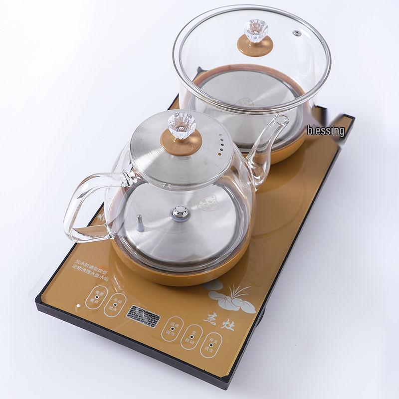 Automatic Tea Set with Induction Cooker & Tray - Kung Fu Style for Home Living Room