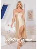 Yaoting Women's Ice Silk Pajamas - Long Sexy Camisole Nightgown for Summer and Autumn