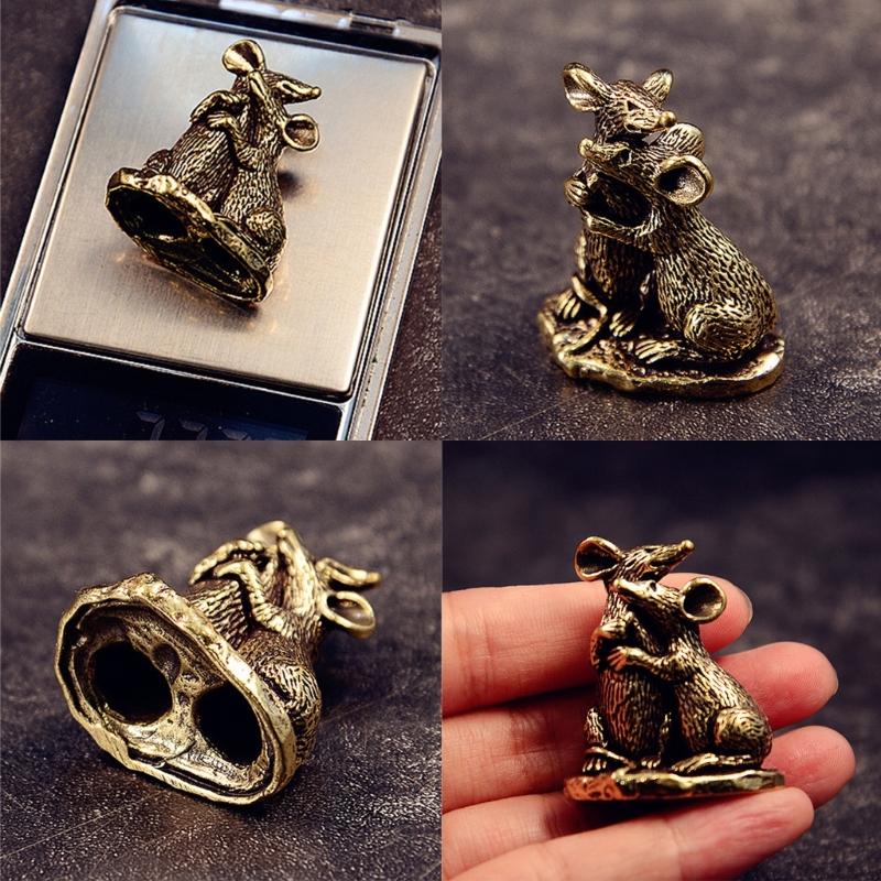 Metal Love Mouse Figurines Desktop Ornament Mice Statue Animal Sculptures for Bedroom Living Room Home Decorations
