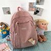 Stripe Cute Corduroy Woman Backpack Schoolbag for Teenage Girls Boys Luxury Harajuku Female Fashion Bag Student Lady Book Pack