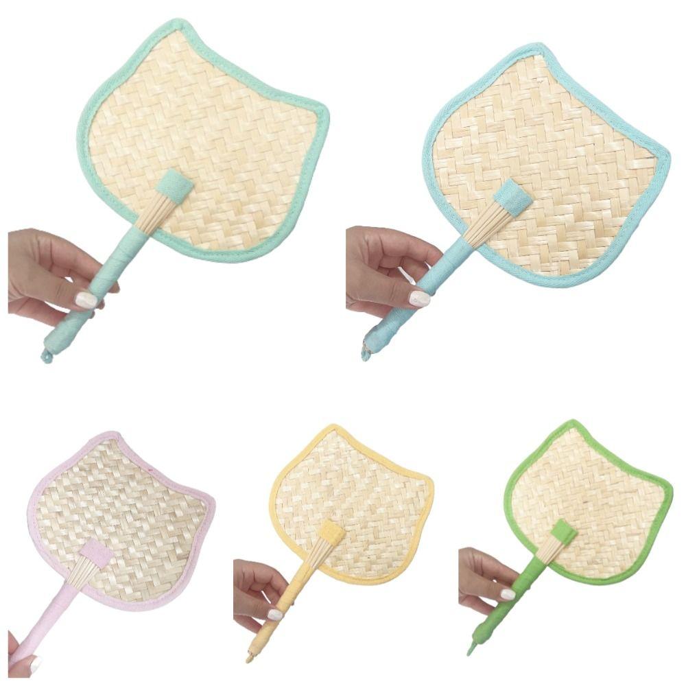 Ancient Hand-Woven Fan Chinese Style Hand Braided Fan Decorative Handheld Fans  Photo Prop