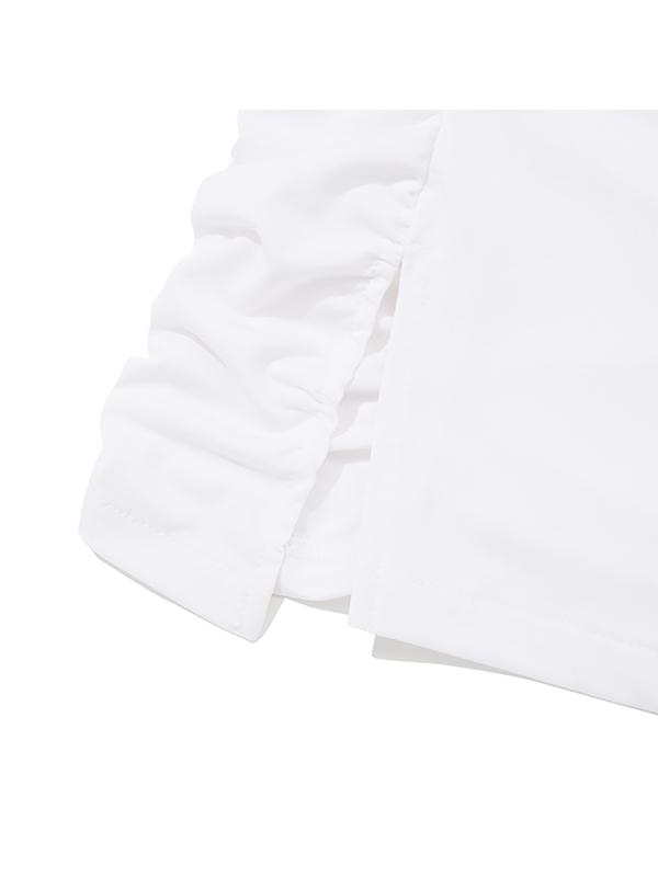 KIRSH Shirred Slim Fit T-Shirt [White]