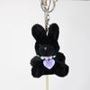 Adorable Lint Toy Keychain Little Rabbit Pendant Key Chain Jewelry for Girl Kid