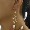 Women's Spiral Earrings - Elegant Interlocking Loop Design with Synthetic Gemstones, Suitable for Daily and Party Wear, Exquisite Metal Earrings