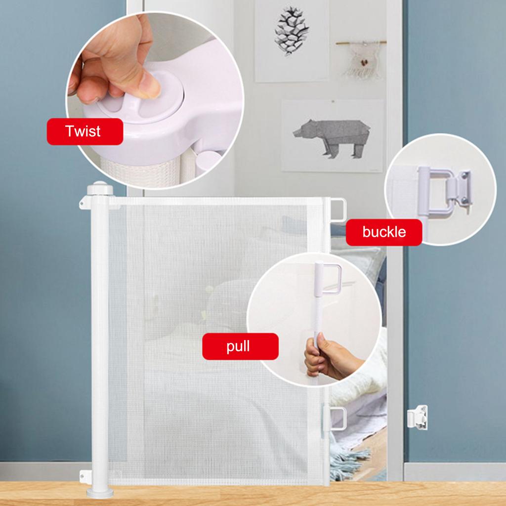 Gate Fence Sturdy Children Protection Rotating Lock Baby Gate Fence for Balcony Bathroom Staircase