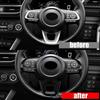 For TOYOTA Raize 200 Series 210A  VELOZ  Interior ABS Carbon Fiber Car Steering Wheel Button Control Cover Sticker
