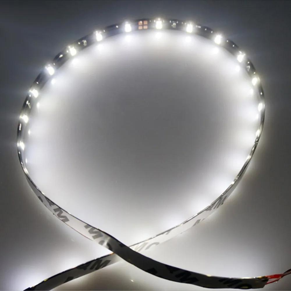 Led Strip Light Car Drl Lamp 12V Red Flexible Outdoor Waterproof 2835 Soft Night Lighting Decoration Bedroom Lights Strips Glow