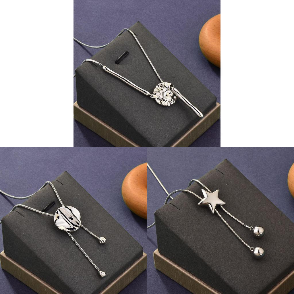 Geometric Star Pendant Necklace For Women In Fall Winter Fashion With Adjustable Length
