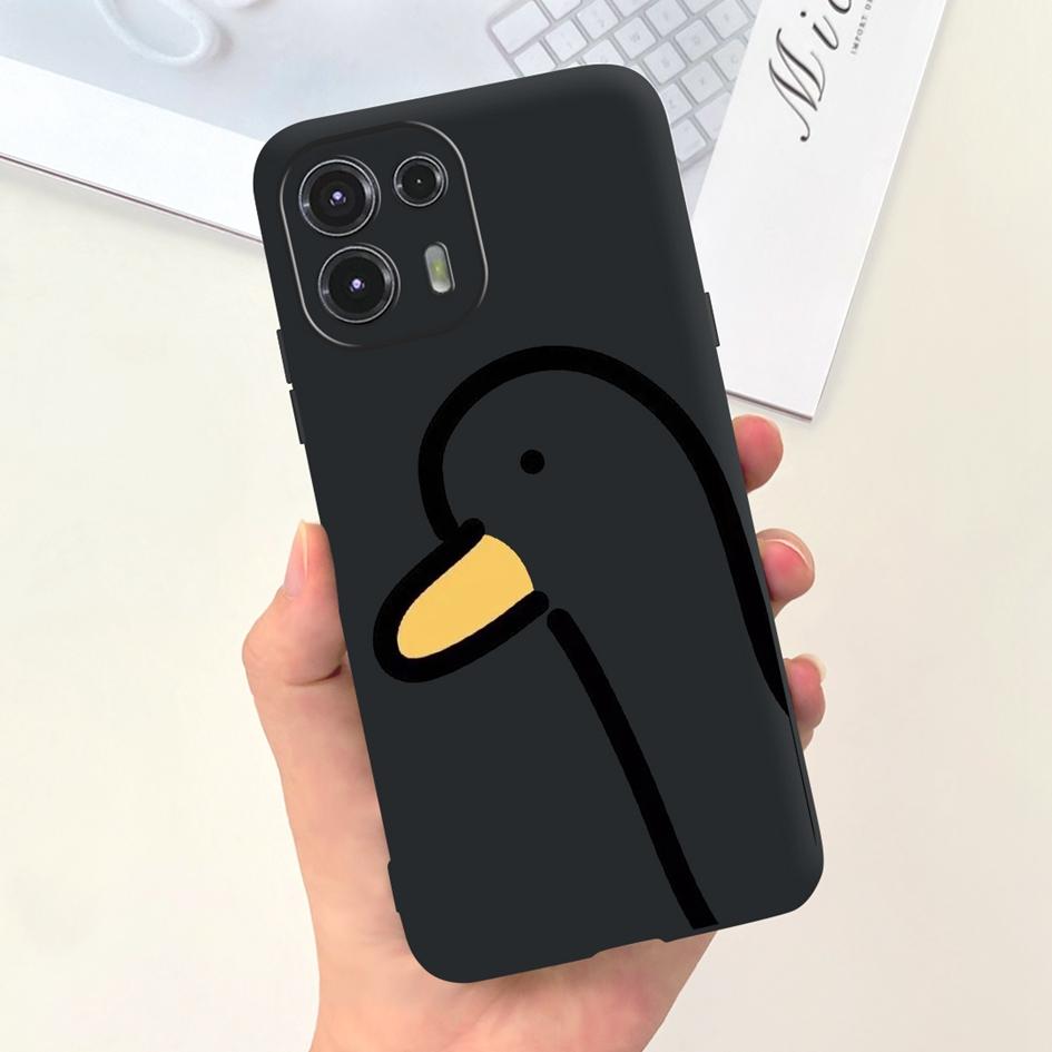 For Moto Edge 20 Lite Case  XT2139-1 Funda Fashion Painted Black Soft Silicone Protector Cover For Motorola Edge 20 Fusion Coque