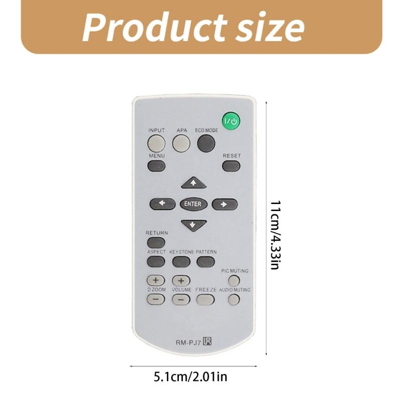 Replacement Remote Control for RMPJ7 RMPJ6/PJ10/PJ12/PJ17/PJ8  Projectors Long Distances Operate and Durability