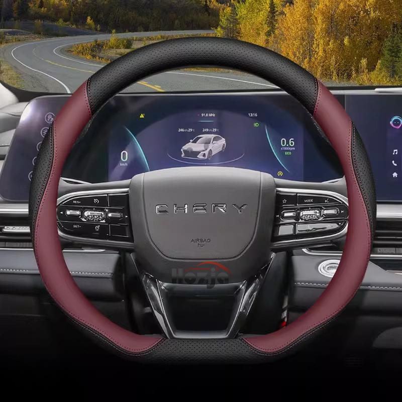 Leder-Autolenkradabdeckung für Chery Tigo 7 8 Plug-in Pro Max SE 2024 2025 2026 Innenraumzubehör