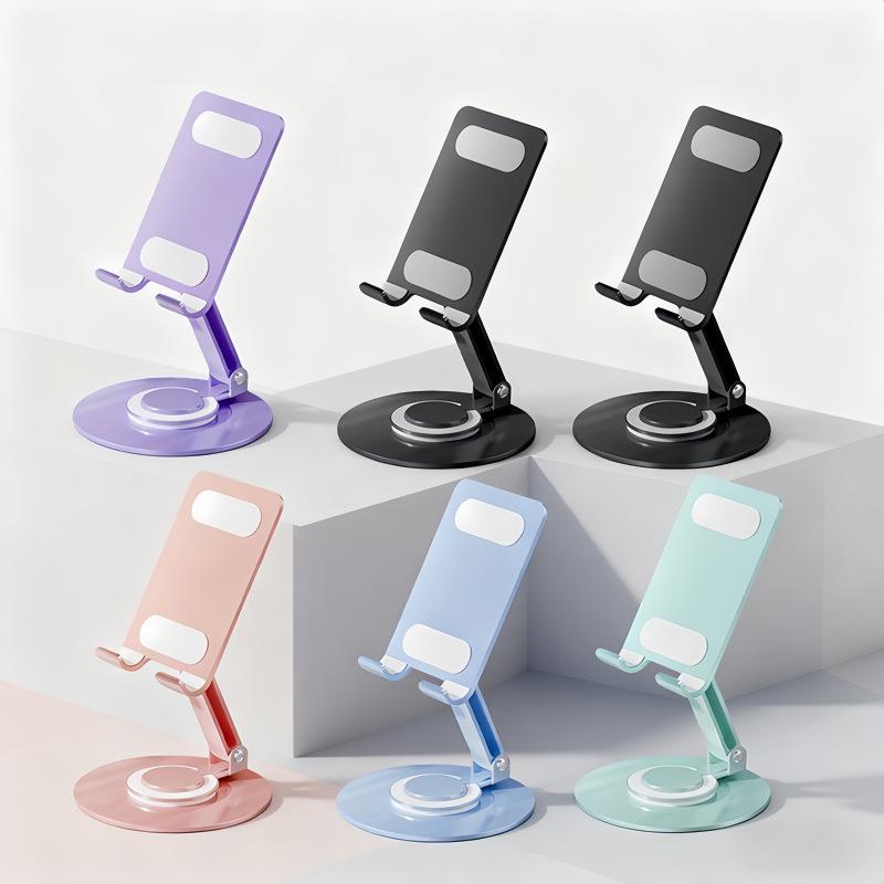 

Carbon Steel 360° Rotating Phone & Tablet Stand – Portable, Foldable, Universal Holder Green