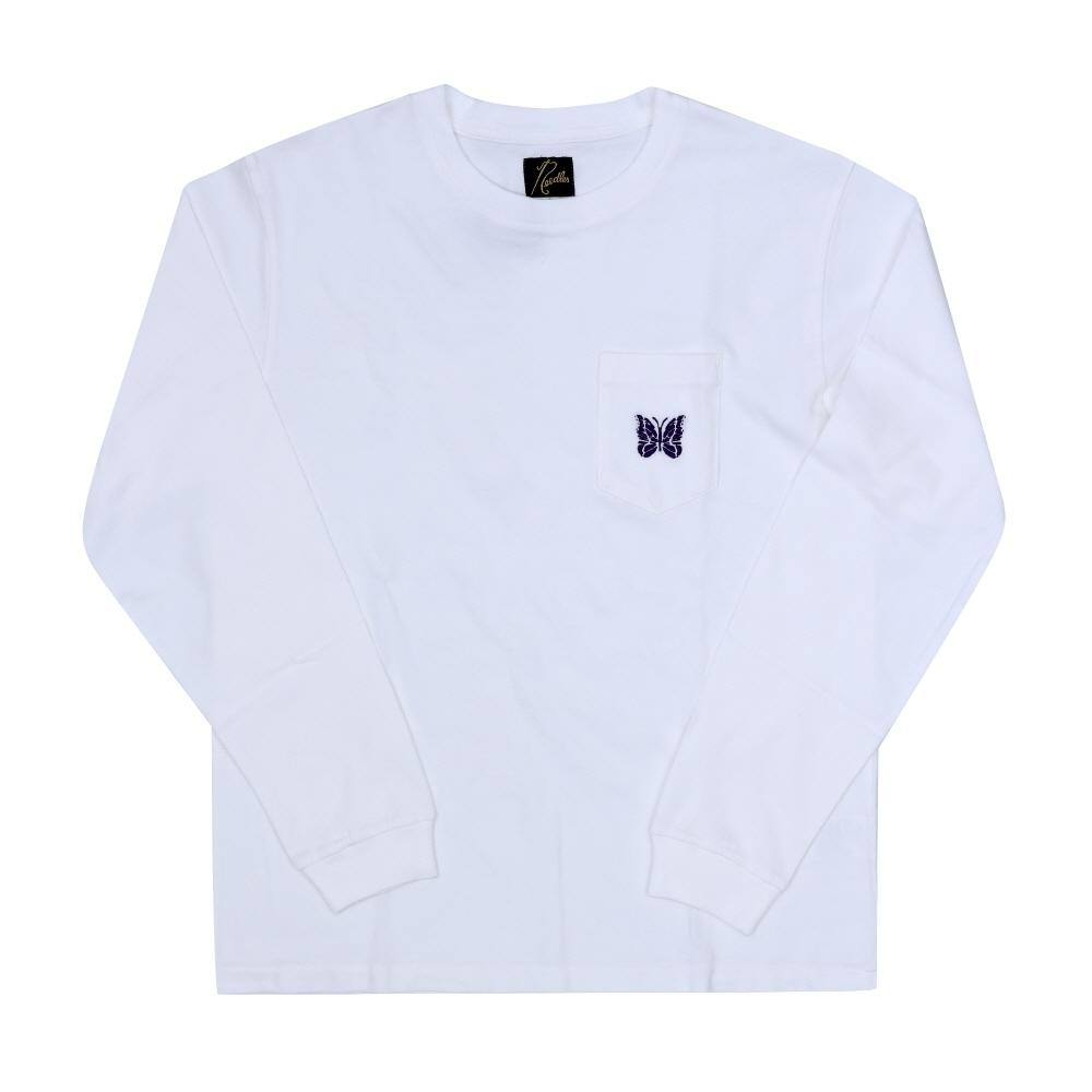 NeedleS A White Men S Long Sleeve Pocket Tee Rw348 RW348 A-White (M)