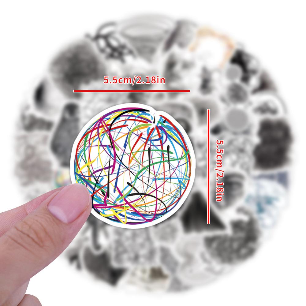 55 Scribble Doodle Painting Stickers Suitcase Laptop Mobile Phone Personal Stickers