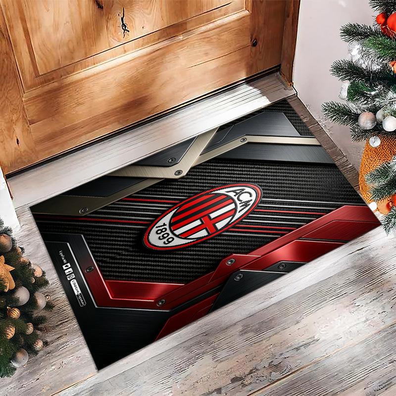 AC Milan Printed Flannel Area Rug Non Slip Soft Polyester Floor Carpet Indoor Decor Mat for Bedroom Living Room Sofa Game Room Home Decoration