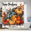1Pccute Fall Harvest Pumpkin Shower Curtain Festive Autumn Decor For Bathroom Kids Room